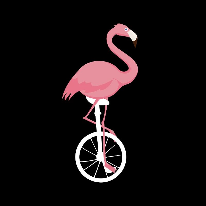 Flamingo auf Einrad Geschenk Trend Hipster