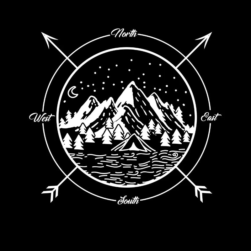 Compass gift cardinal directions mountains hiking