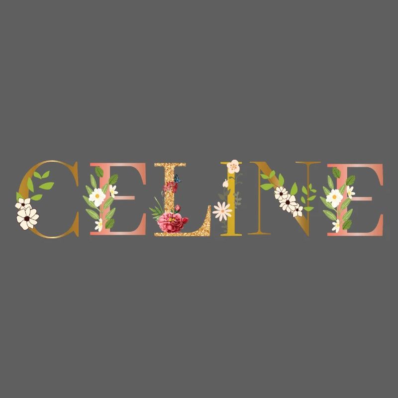 Prénom de Céline orné de fleurs