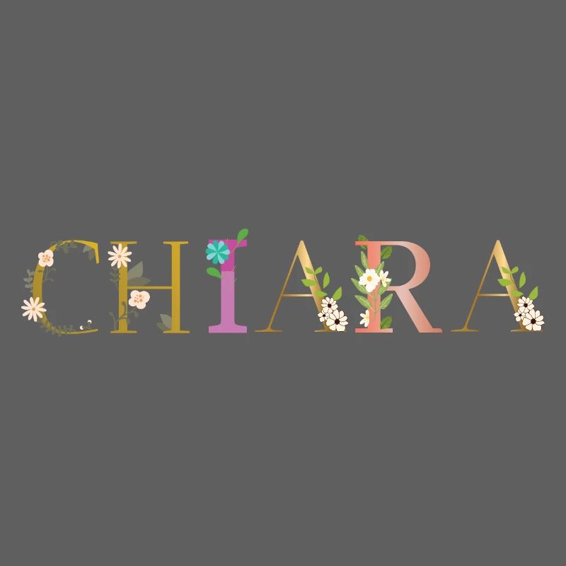 CHIARA name decorated with flowers