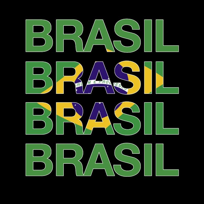 BRASIL Multiple Logo Green Yellow Blue