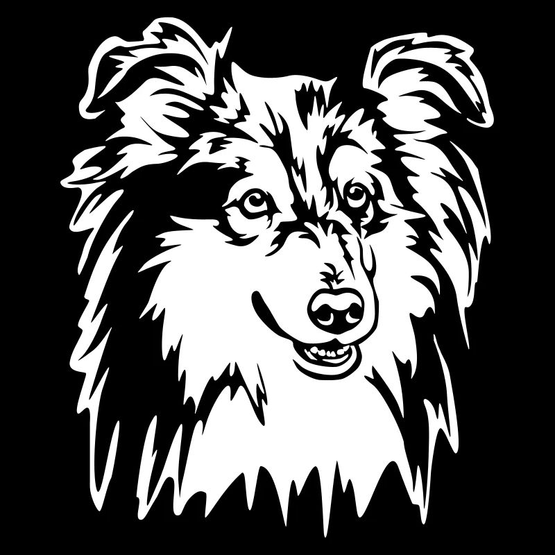 Sheltie Head "Black Edition"