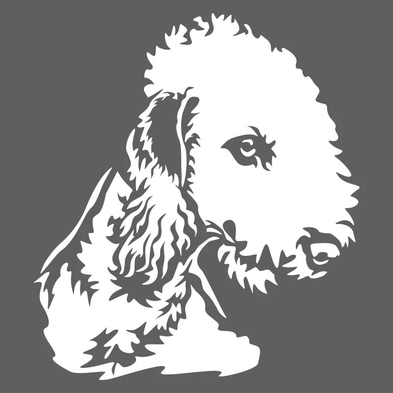 Bedlington Terrier Kopf "Black Edition"