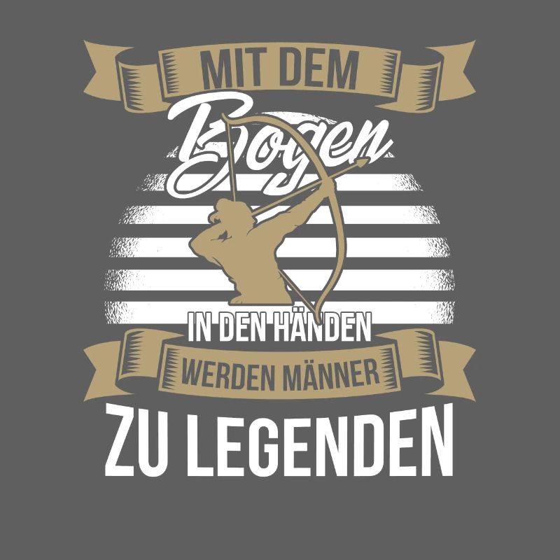 Bogenschiessen mit dem Bogen in den Händen