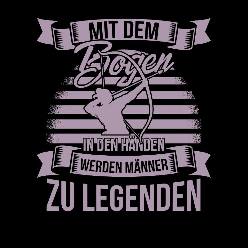 Bogenschiessen mit dem Bogen in den Händen
