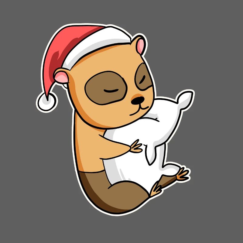 Squirrel Christmas Sleep