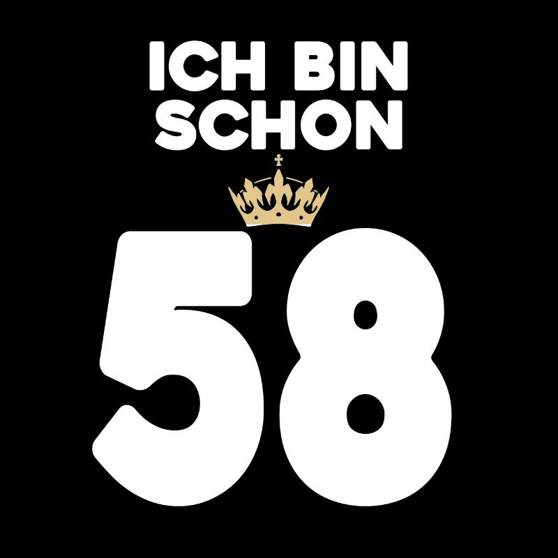 58. Geburtstag Geschenk - 58 Jahre mit Krone