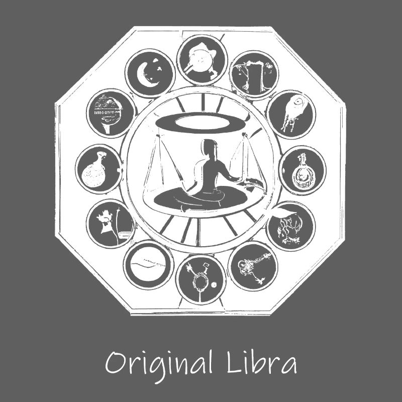Zodiac sign Libra 002 white