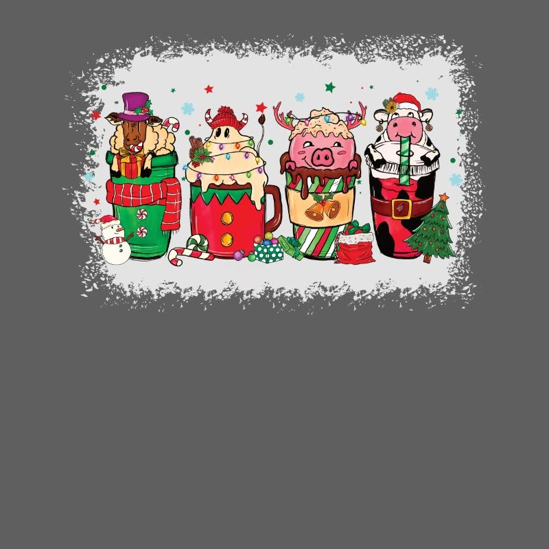 Christmas coffee cup bleached