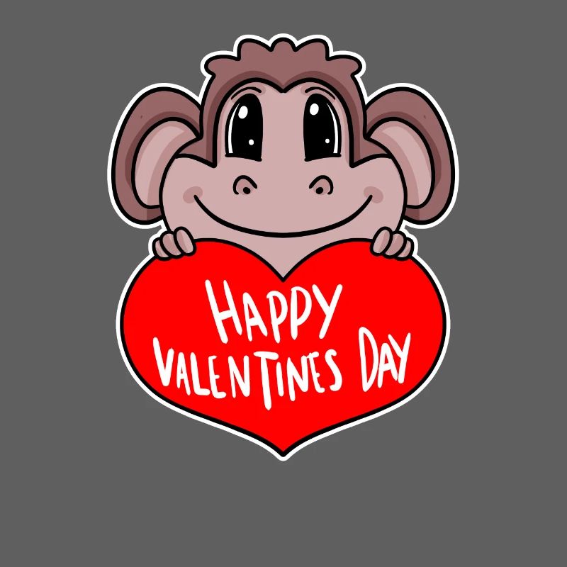 Valentine's Day Heart Monkey