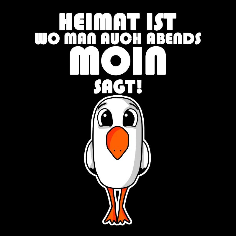 Nordsee Plattdeutsch Spruch Moin Möwe