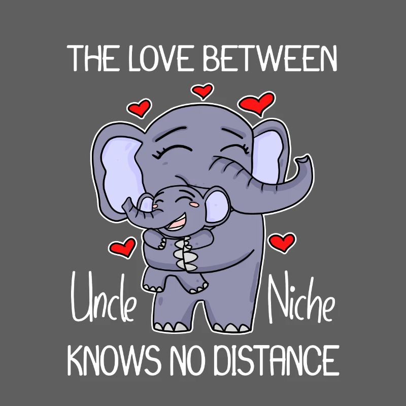 Onkel und Nichte Liebe Elefant Geschenk