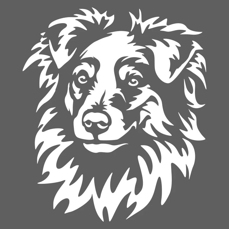 Miniature Australian Shepherd Kopf "Black Edition"