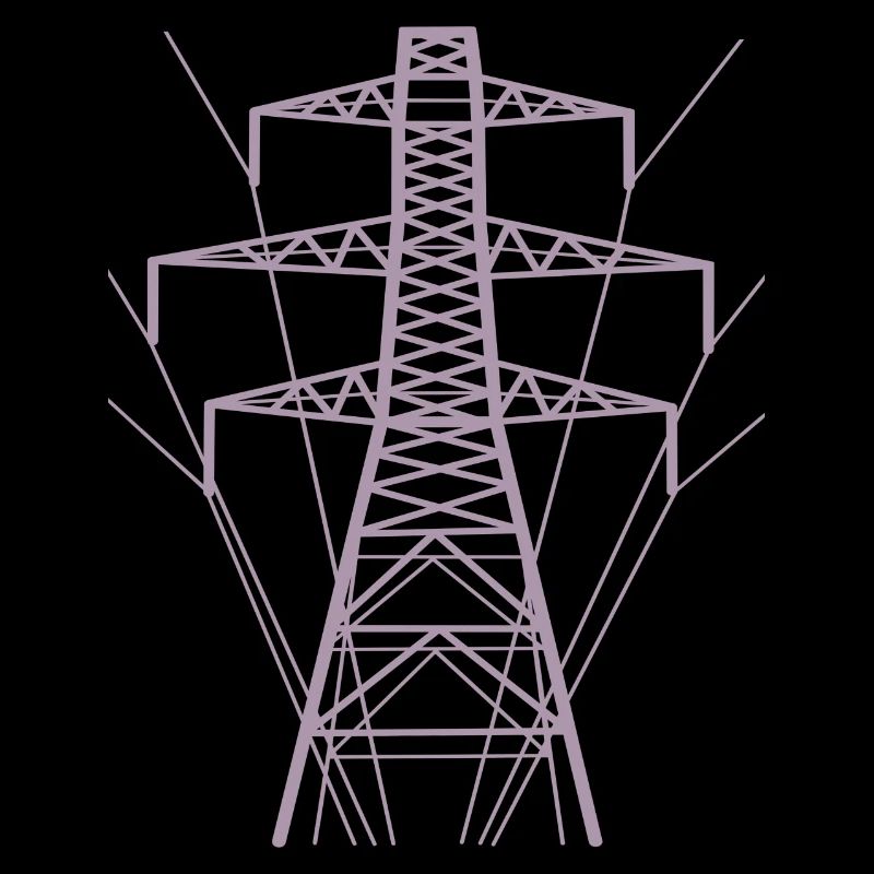 Silhouette de poteau électrique blanc