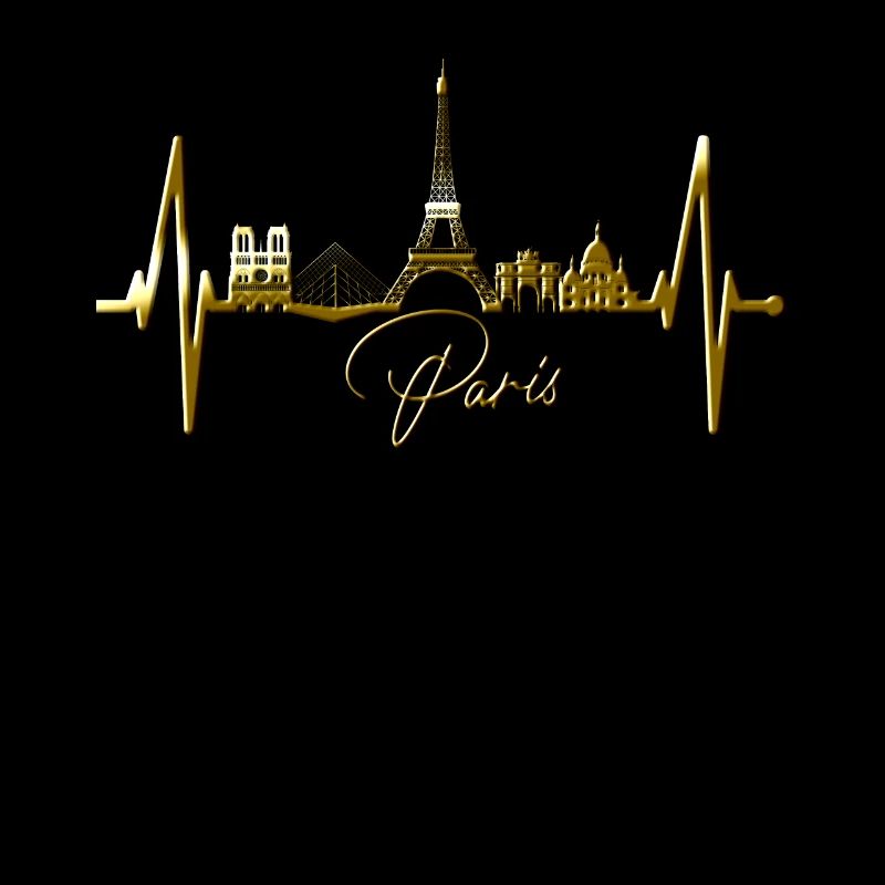 Paris Skyline Herzschlag Eiffelturm Frankreich