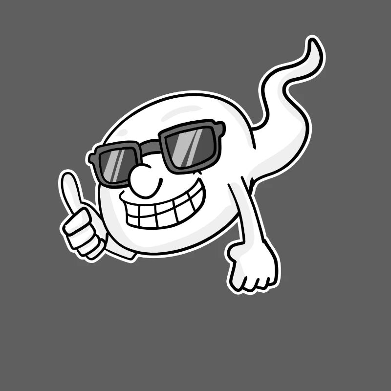 Sperma mit Sonnebrille