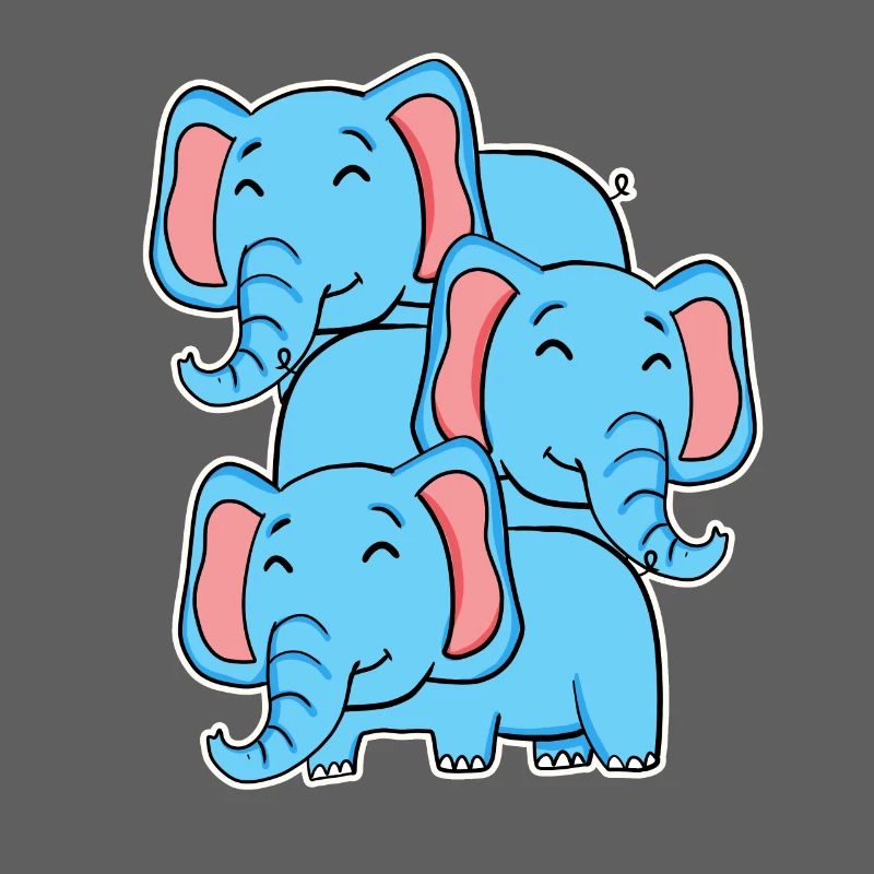 Éléphant mignon - Motif d’éléphant