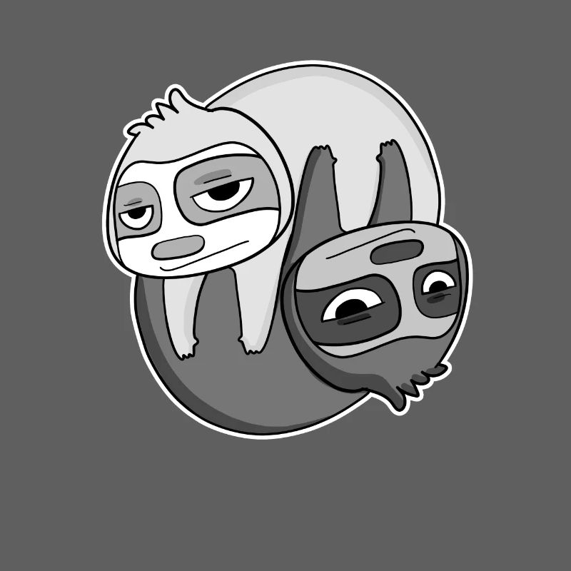Yin Yang Sign Sloth