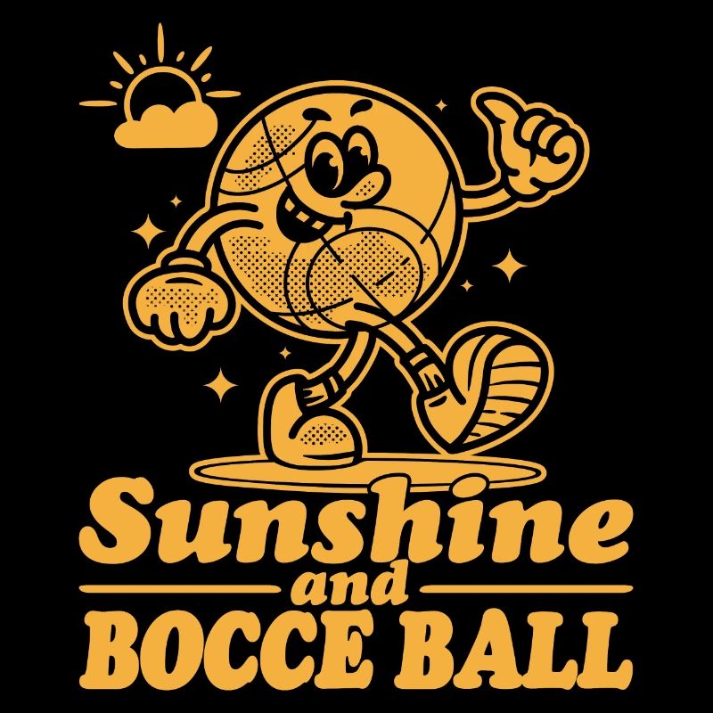 Soleil et boule de pétanque avec Jack Bocci jeu de pétanque