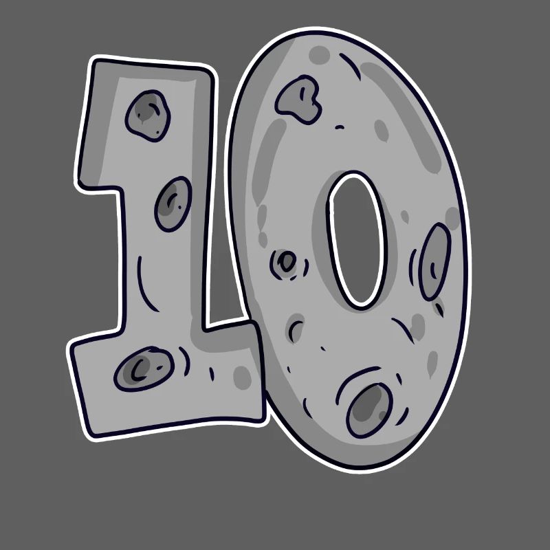 Lune Dix 10 Numéro Numéro