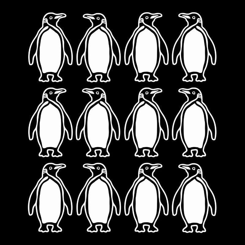 Minimalist Penguin Pattern Design