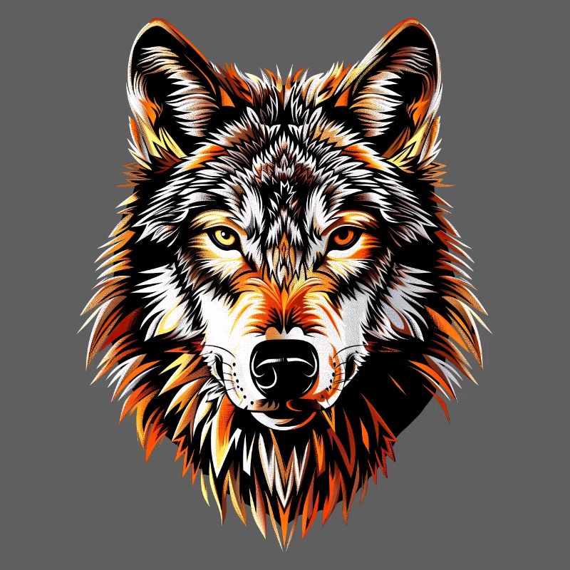 Loup Motif Loups Wolf Pack Gris Wolfhound Wolf