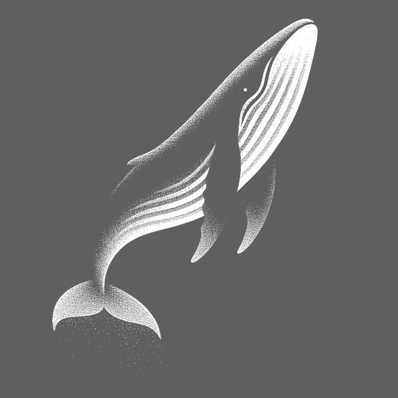 Stilvolles Wal Dotwork Design