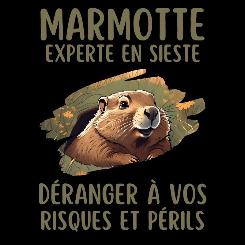 Marmotte experte en sieste ne pas déranger