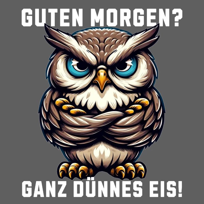 Guten Morgen Ganz dünnes Eis mürrische Eule