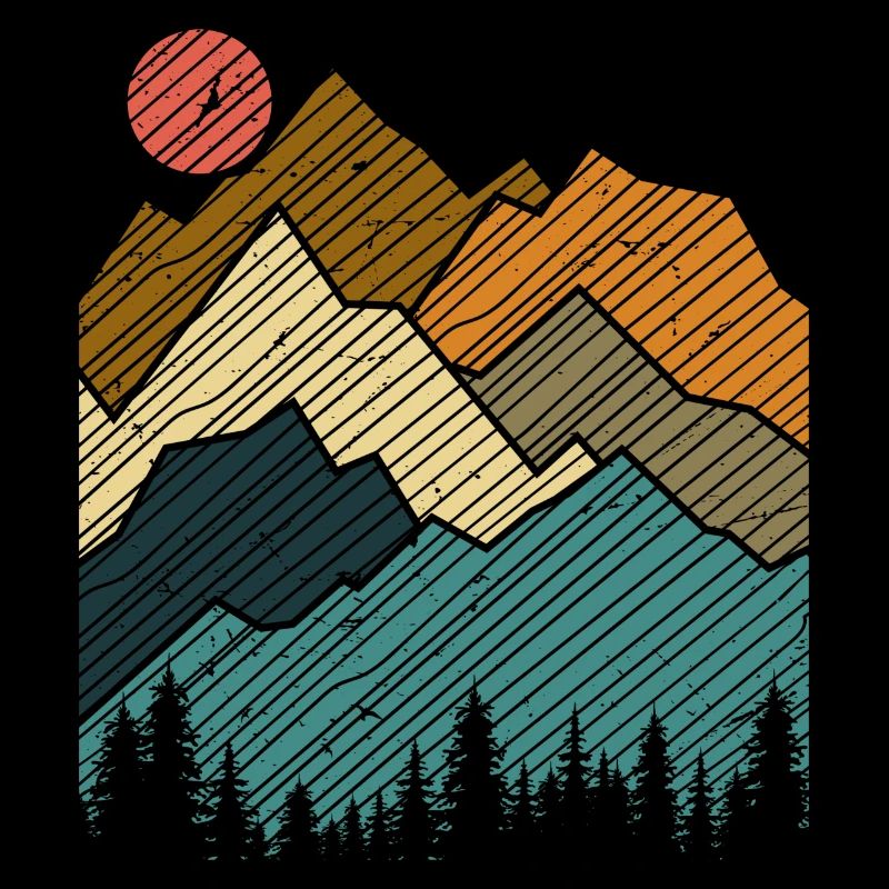 Mountain Sunset Silhouette