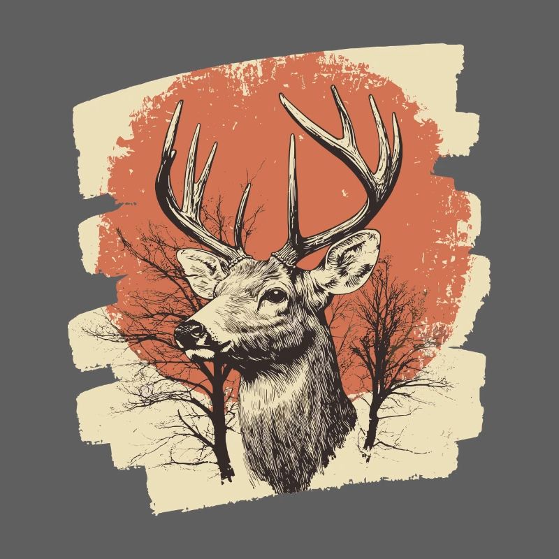 Hirsch mit Geweih