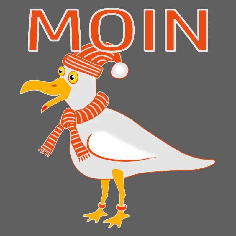 Lustige Möwe mit Mütze