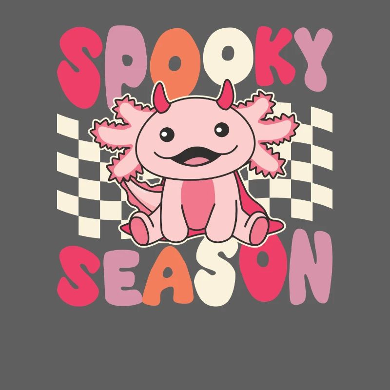 Axolotl Halloween Groovy Devil Saison effrayante