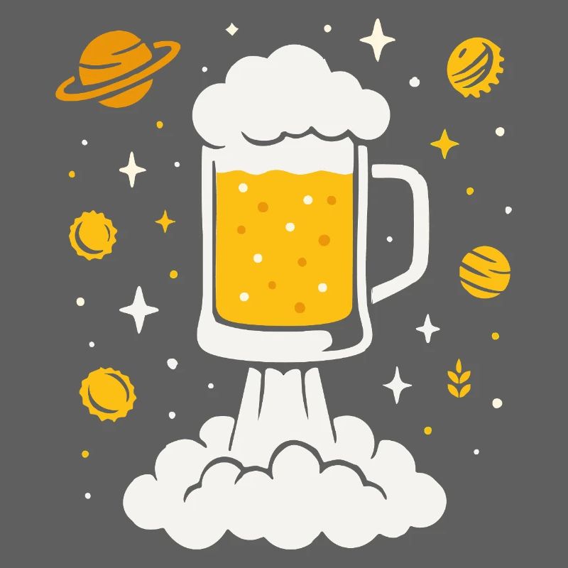 Fusée à bière dans l’espace