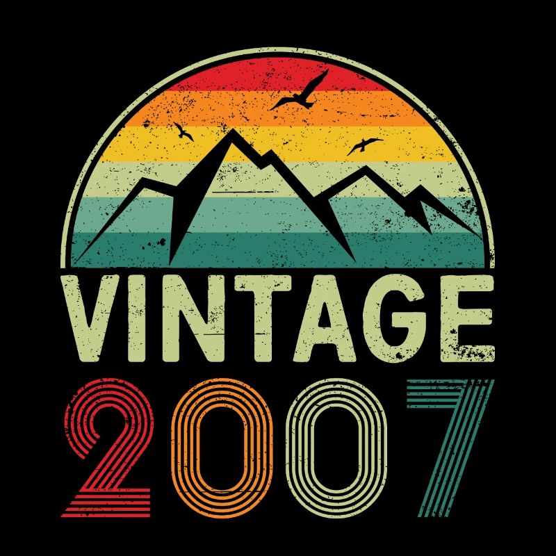Vintage Mountain Sunset Design