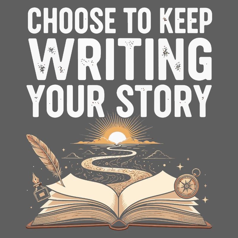 Inspirational Sunset and Open Book Design