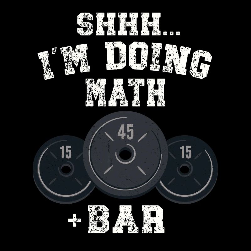 Chut, je fais des exercices de musculation avec des barres de poids mathématiques