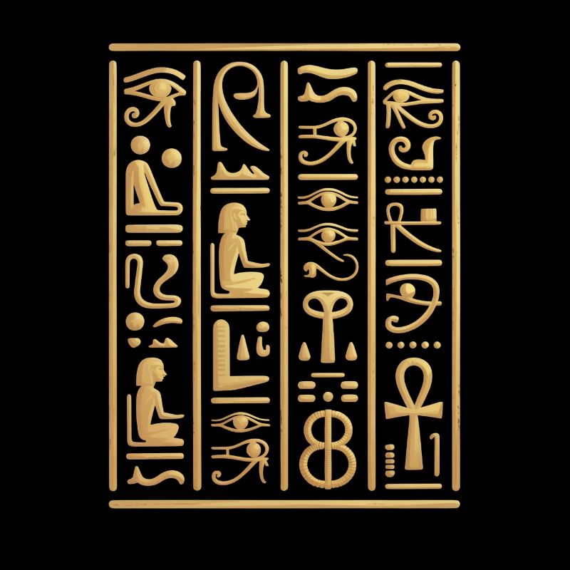 Hiéroglyphes égyptiens Pyramide d'Égypte