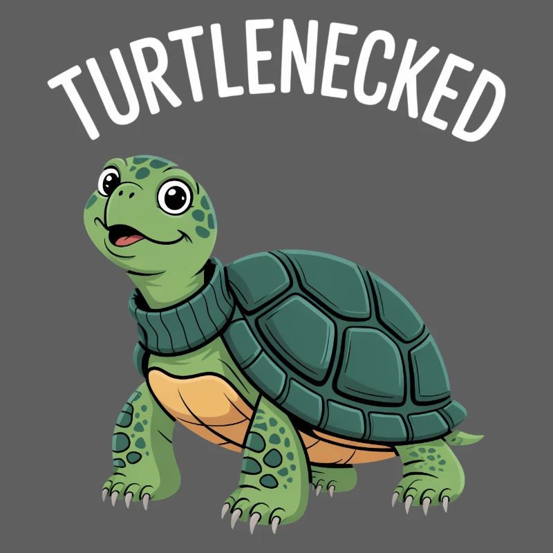 Turtlenecked Turtle Pun Humor