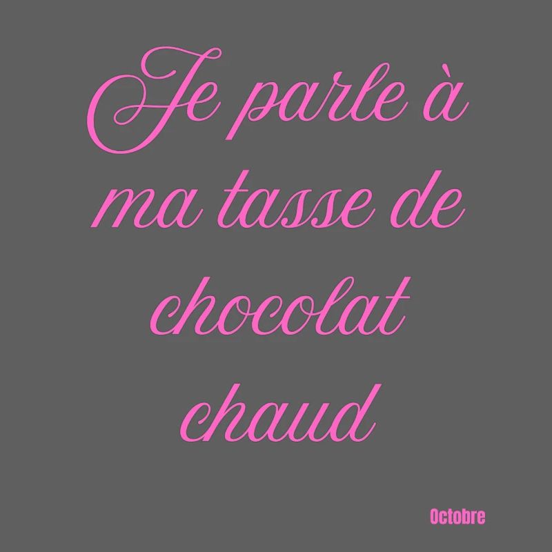 Tasse Chocolat Chaud Script Rose