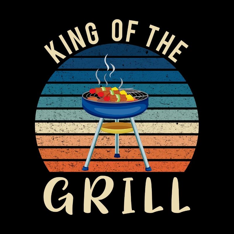 Roi du gril – Design de barbecue rétro