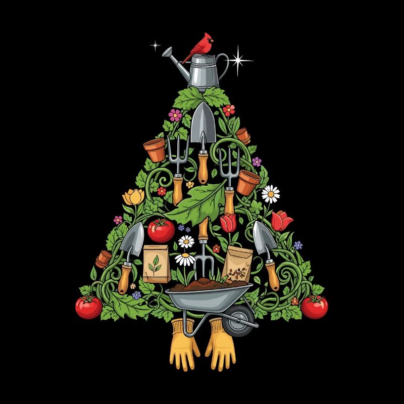 Garden Tool Triangle Design Christmas Tree