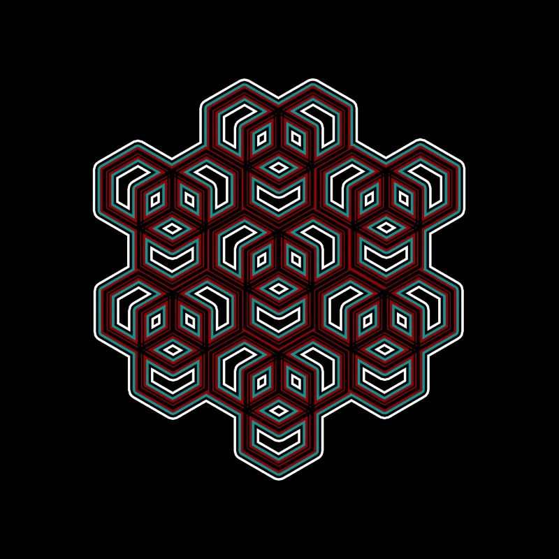 Festival Party Celebrate Geometric Cube Pattern