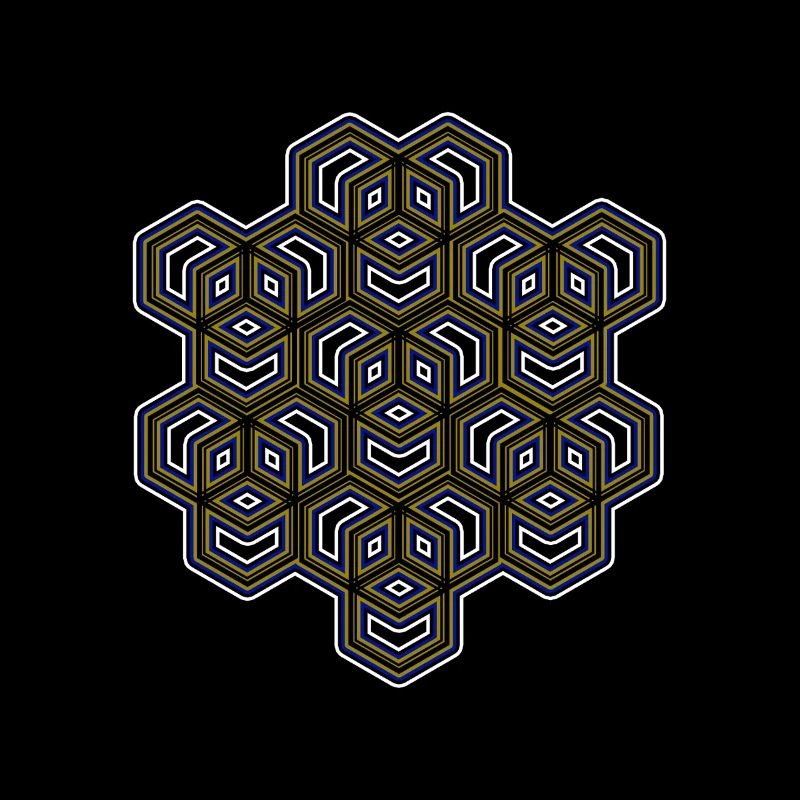 Hexagon Geometry Pattern Goa Yoga Sport Meditation