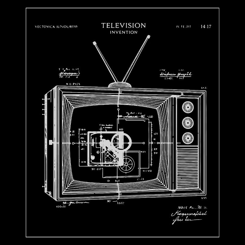 Illustration de plan de télévision vintage