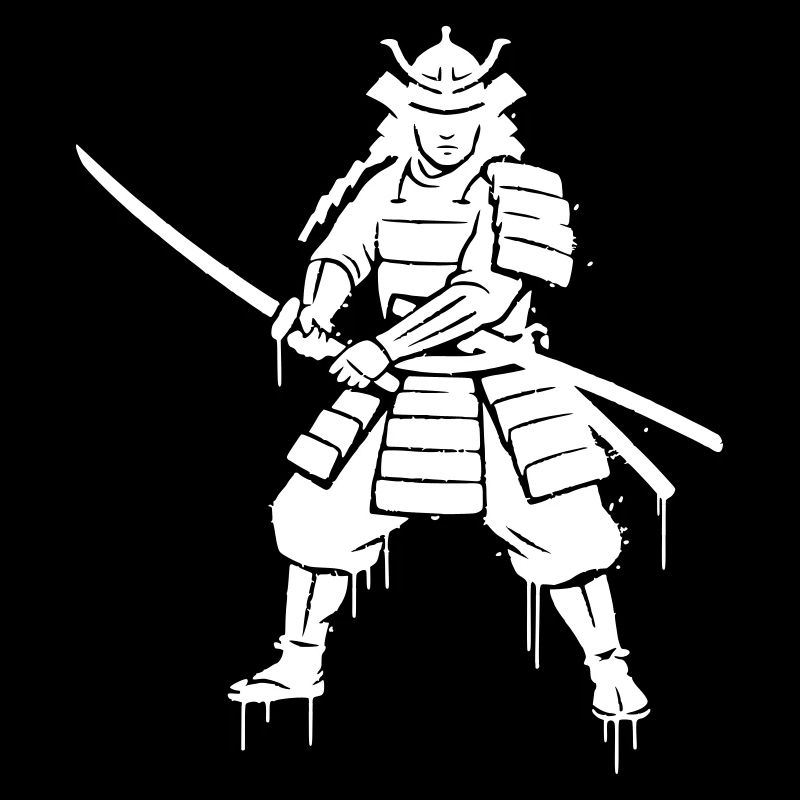 Samurai Graffiti Streetwear Vector
