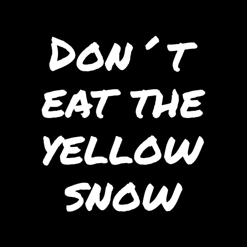 Yellow Snow Ski Warning
