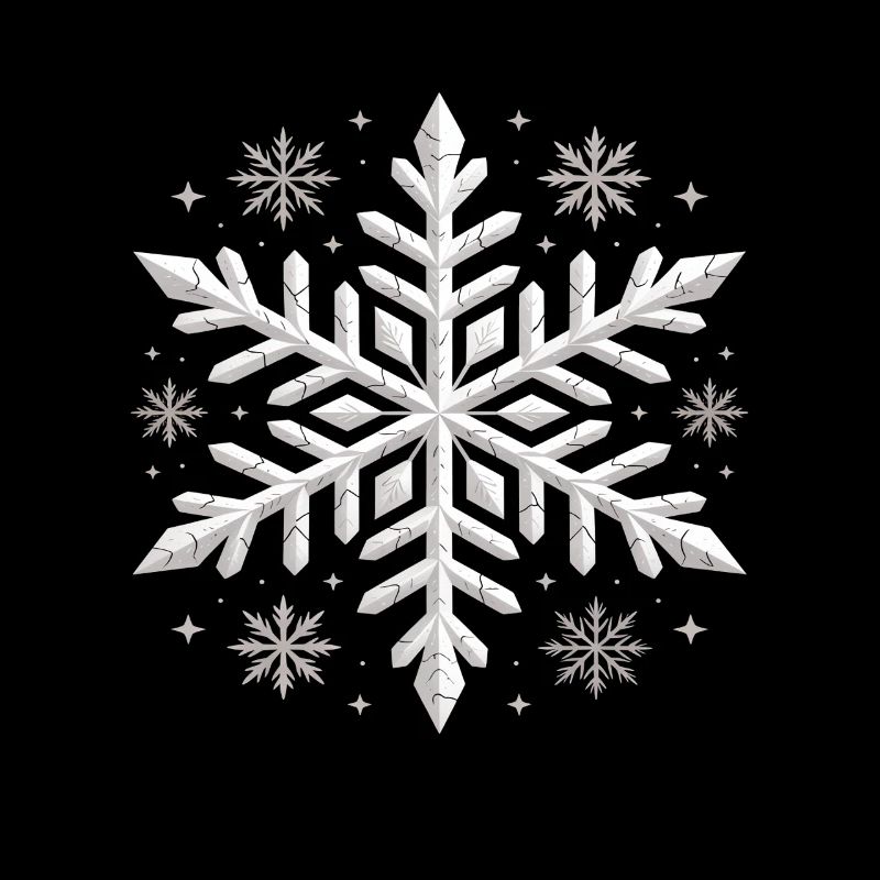 Große Elegante Schneeflocke Winter