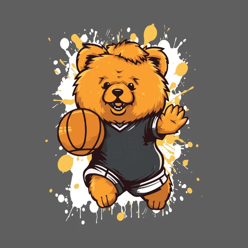 Petit Ours avec le basket