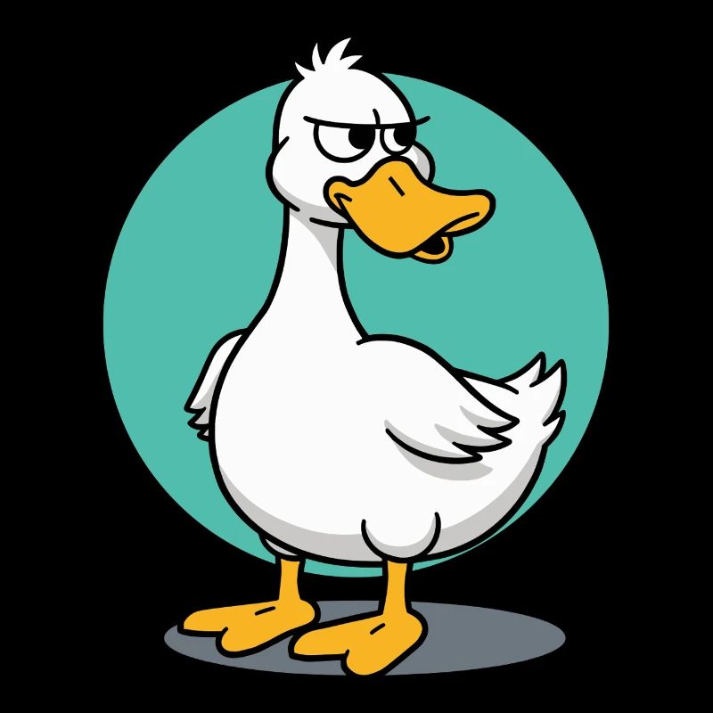 Freche Gans mit wütendem Blick Illustration